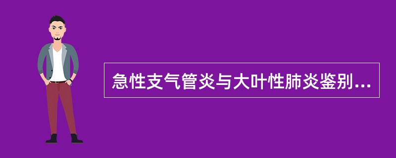 急性支气管炎与大叶性肺炎鉴别诊断。