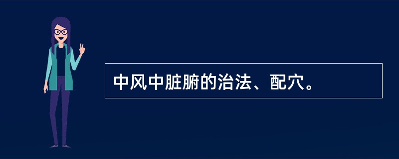 中风中脏腑的治法、配穴。