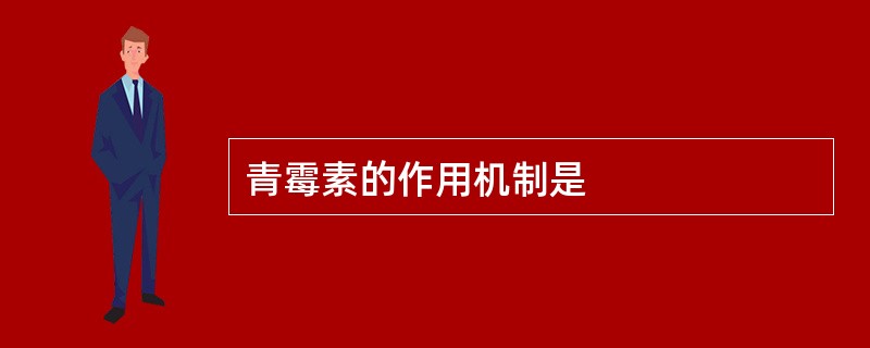 青霉素的作用机制是