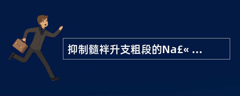 抑制髓袢升支粗段的Na£« £­ K£« £­ 2C1£­同向转运系统的药物是