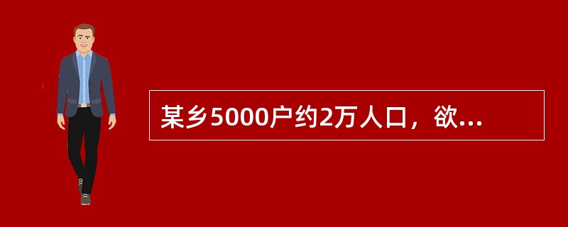 某乡5000户约2万人口，欲抽其1£¯5人口进行某病调查，随机抽取1户开始后，即