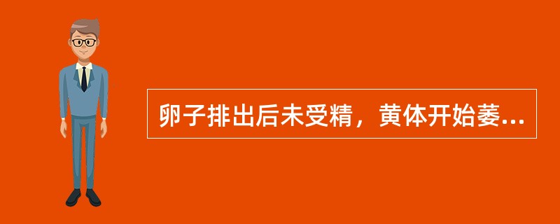 卵子排出后未受精，黄体开始萎缩是在排卵后的A、5天B、10天C、14天D、28天