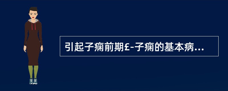 引起子痫前期£­子痫的基本病变是A、颅内脑组织散在出血点B、全身小动脉痉挛C、血