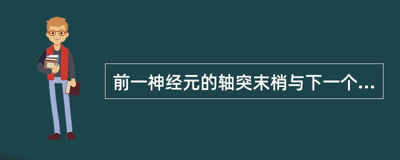 前一神经元的轴突末梢与下一个神经元的树突发生突触联系的是( )。