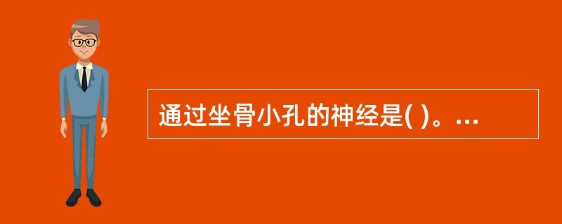 通过坐骨小孔的神经是( )。A、闭孔神经B、阴部神经C、生殖股神经D、股后皮神经