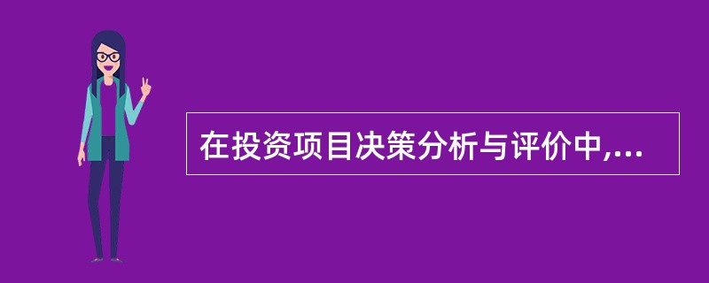 在投资项目决策分析与评价中,对资源配置的经济效率进行评价,应选用的方法是( )。