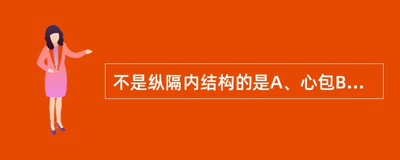 不是纵隔内结构的是A、心包B、心脏C、心脏大血管D、气管E、脊柱胸段