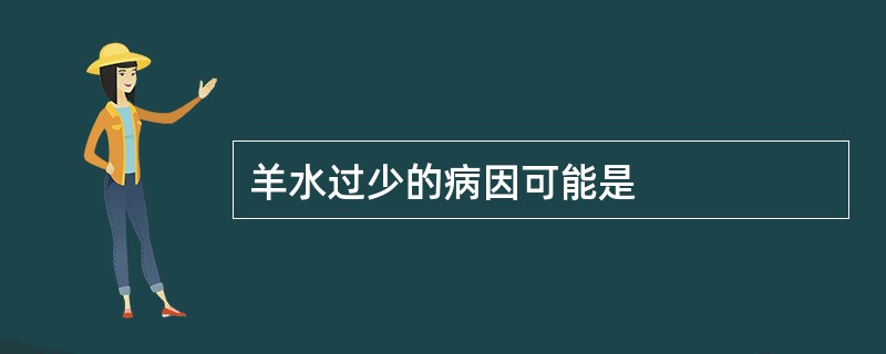 羊水过少的病因可能是