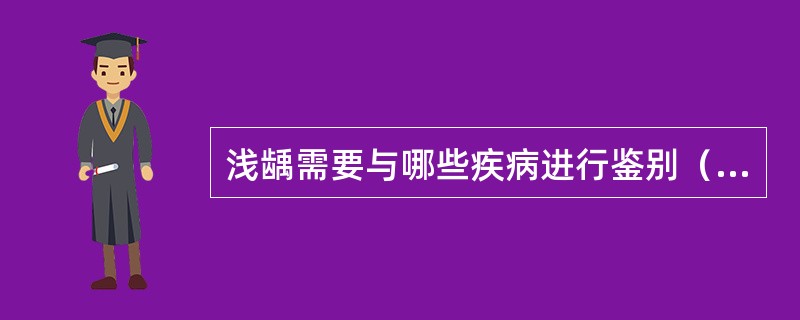 浅龋需要与哪些疾病进行鉴别（）A、釉质钙化不全、釉质发育不全及氟牙症B、釉质钙