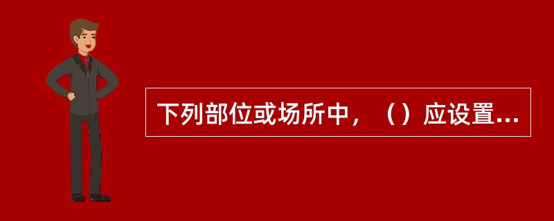 下列部位或场所中，（）应设置指示疏散方向的消防应急标志灯。