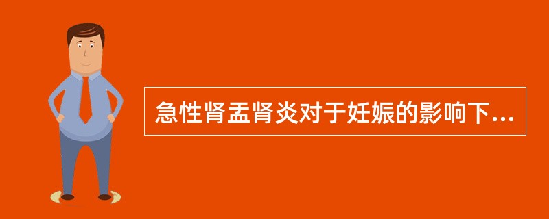 急性肾盂肾炎对于妊娠的影响下列哪项是不恰当的（）