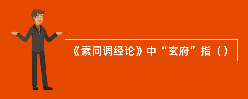 《素问调经论》中“玄府”指（）