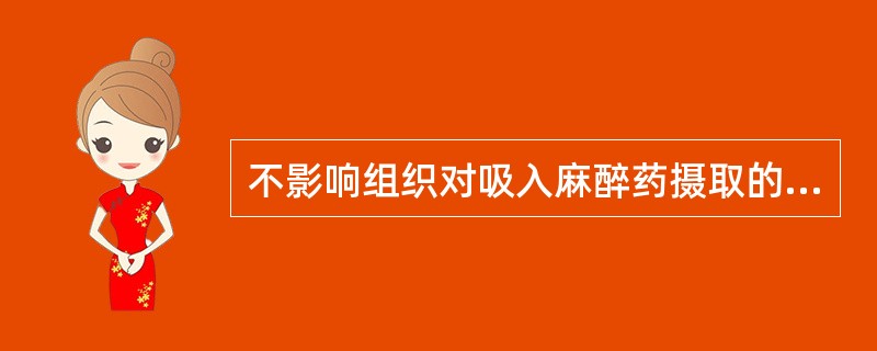 不影响组织对吸入麻醉药摄取的因素是（）