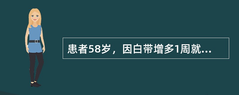 患者58岁，因白带增多1周就诊如为血性白带，则与下列哪项无关（）