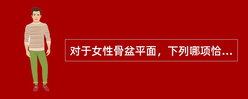 对于女性骨盆平面，下列哪项恰当（）