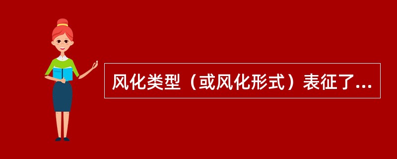 风化类型（或风化形式）表征了不同风化带的风化程度的性状特征及产出条件，据此划分为