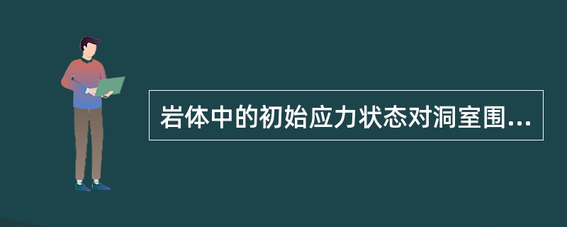 岩体中的初始应力状态对洞室围岩的稳定性有重要的影响。当天然应力比值系数较小时，洞