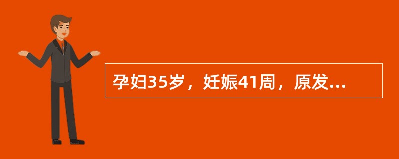 孕妇35岁，妊娠41周，原发不孕史，曾两次因宫腔积液行扩宫术，进一步处理是（）