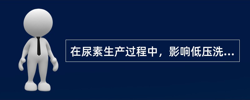 在尿素生产过程中，影响低压洗涤器NH3和CO2气体吸收过程的主要因素有哪些？