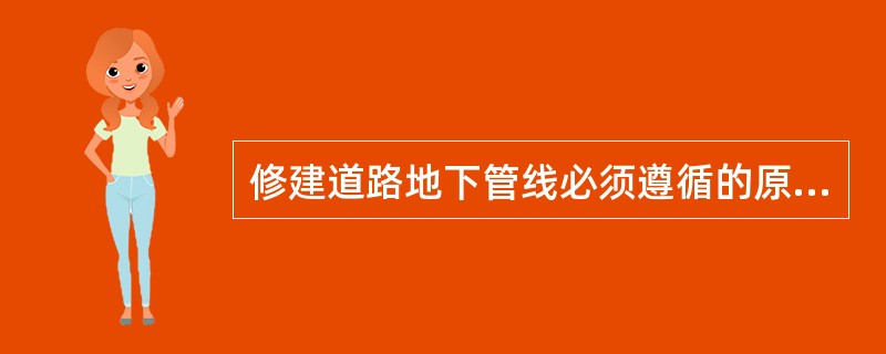 修建道路地下管线必须遵循的原则是什么?