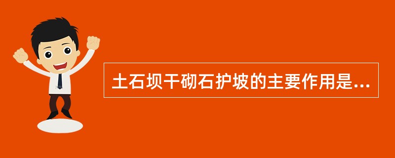 土石坝干砌石护坡的主要作用是（）。