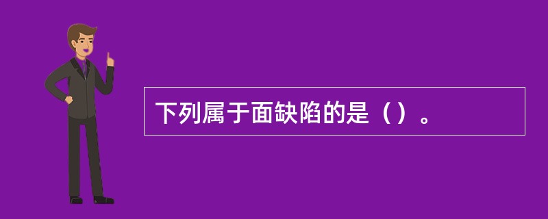 下列属于面缺陷的是（）。