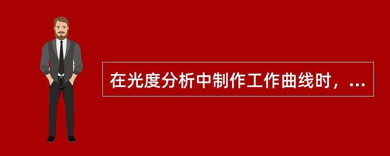 在光度分析中制作工作曲线时，其横坐标（）