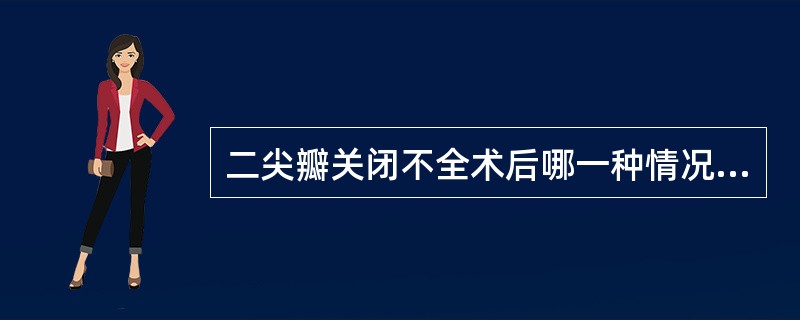 二尖瓣关闭不全术后哪一种情况处理上十分困难（）
