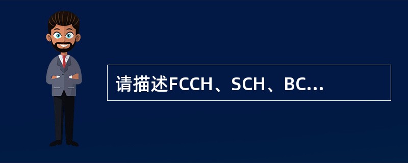 请描述FCCH、SCH、BCCH、AGCH、PCH、RACH、SDCCH、SAC