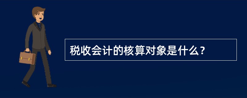 税收会计的核算对象是什么？