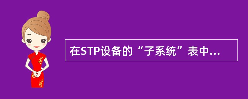 在STP设备的“子系统”表中，需要做的数据有哪几种设备类型（）