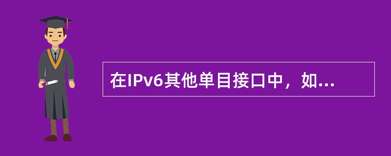 在IPv6其他单目接口中，如果系统需要测试自身TCP／IP软件的健壮性和诊断故障