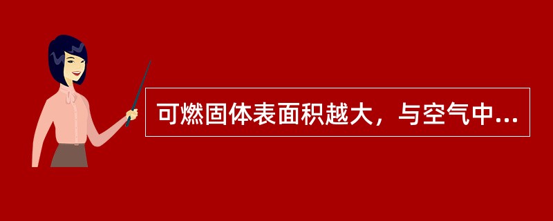 可燃固体表面积越大，与空气中的氧接触的机会越多，氧化的速率越快，燃烧也就越容易。