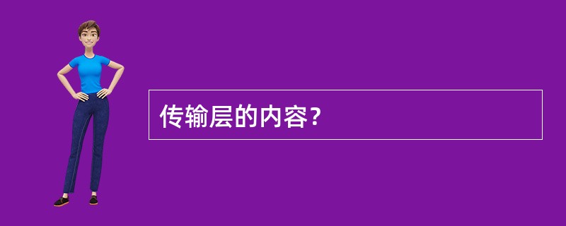 传输层的内容？