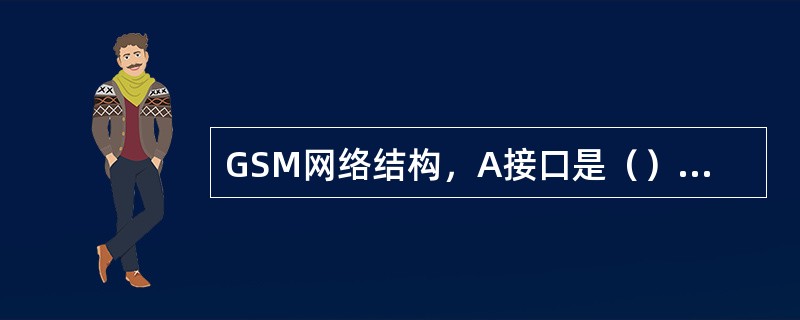 GSM网络结构，A接口是（）之间的接口