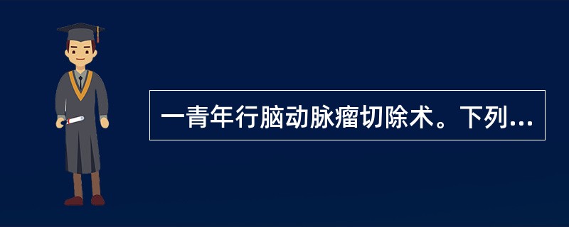 一青年行脑动脉瘤切除术。下列哪项不是预防动脉瘤破裂的措施（）
