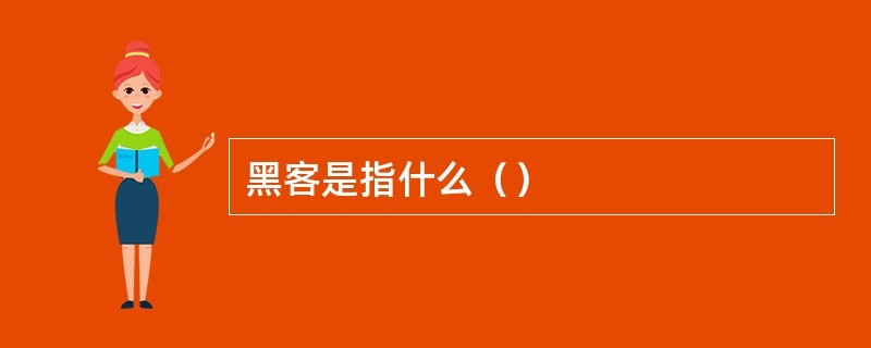 黑客是指什么（）