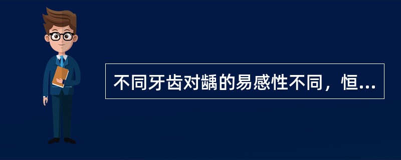 不同牙齿对龋的易感性不同，恒牙列中患龋频率最高的（）。