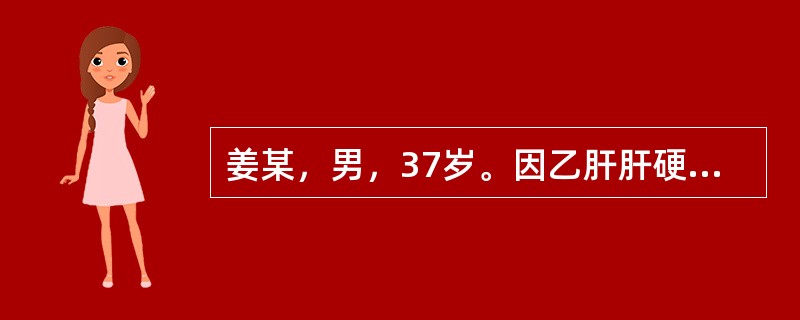 姜某，男，37岁。因乙肝肝硬化失代偿期收入院。病人的以下哪一项体征不是由于肝硬化