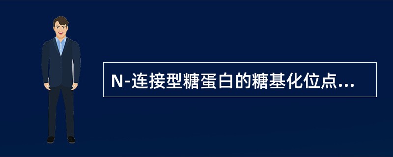 N-连接型糖蛋白的糖基化位点是（）