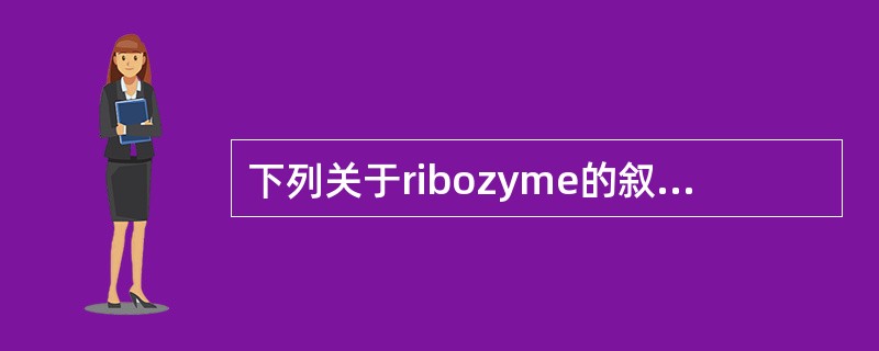 下列关于ribozyme的叙述，正确的是（）