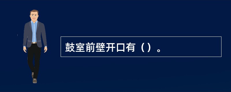 鼓室前壁开口有（）。