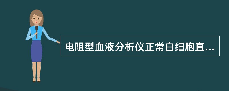 电阻型血液分析仪正常白细胞直方图曲线呈现（）