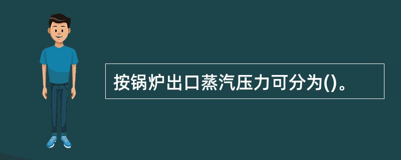 按锅炉出口蒸汽压力可分为()。