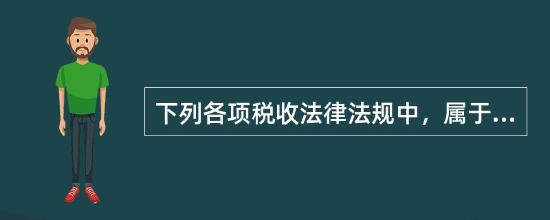 下列各项税收法律法规中，属于国务院制定的行政法规是（）。
