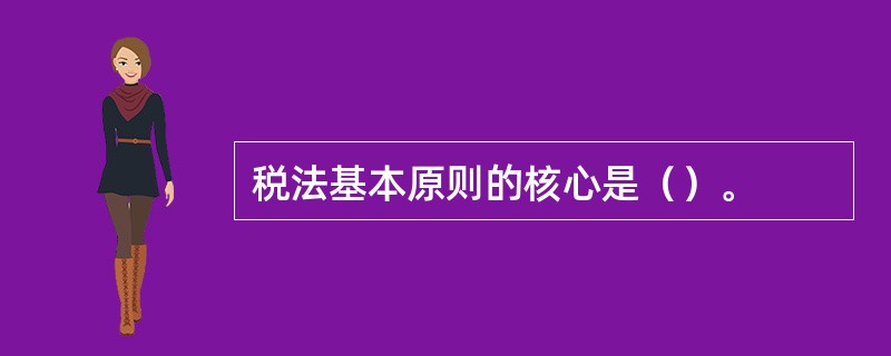 税法基本原则的核心是（）。