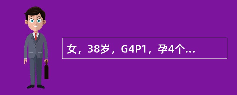 女，38岁，G4P1，孕4个月行中期引产术，胎儿胎盘娩出后阴道持续少量出血伴阵发