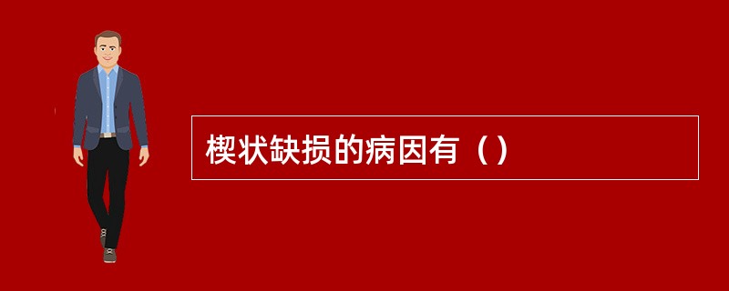 楔状缺损的病因有（）