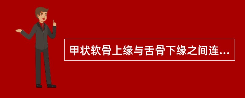 甲状软骨上缘与舌骨下缘之间连接的韧带组织是（）。
