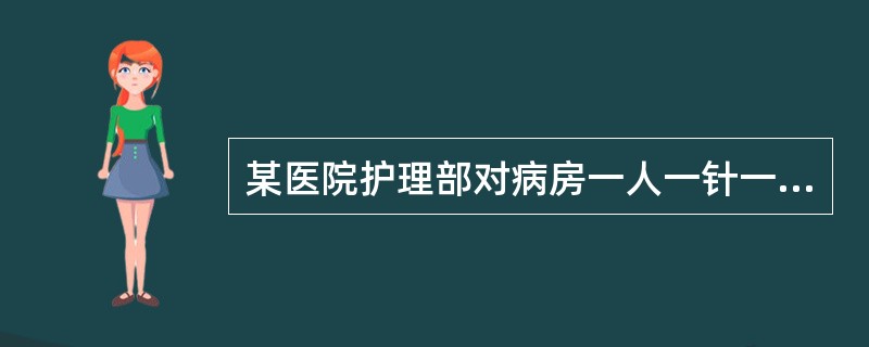 某医院护理部对病房一人一针一管执行率进行检查，这种护理质量控制手段属于（）